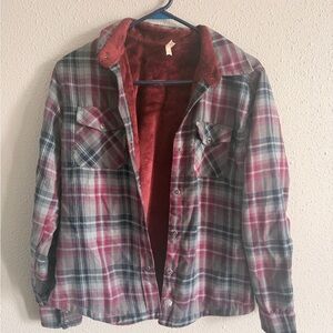 Flannel Sherpa-Lined Jacket